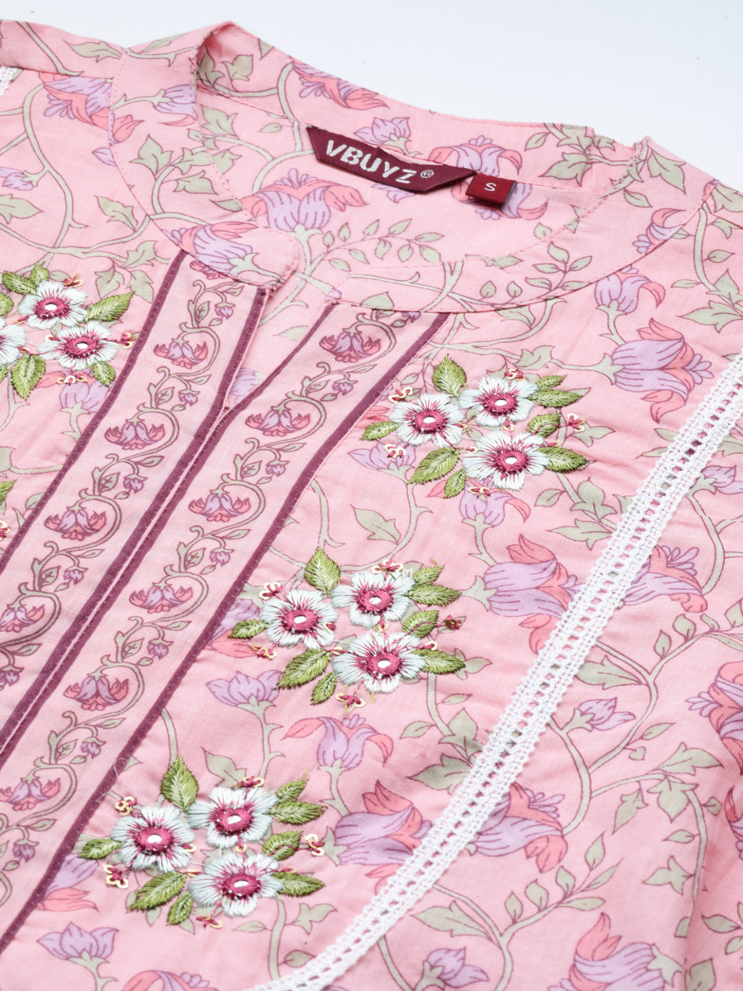 Light Pink Flared Cotton Dress