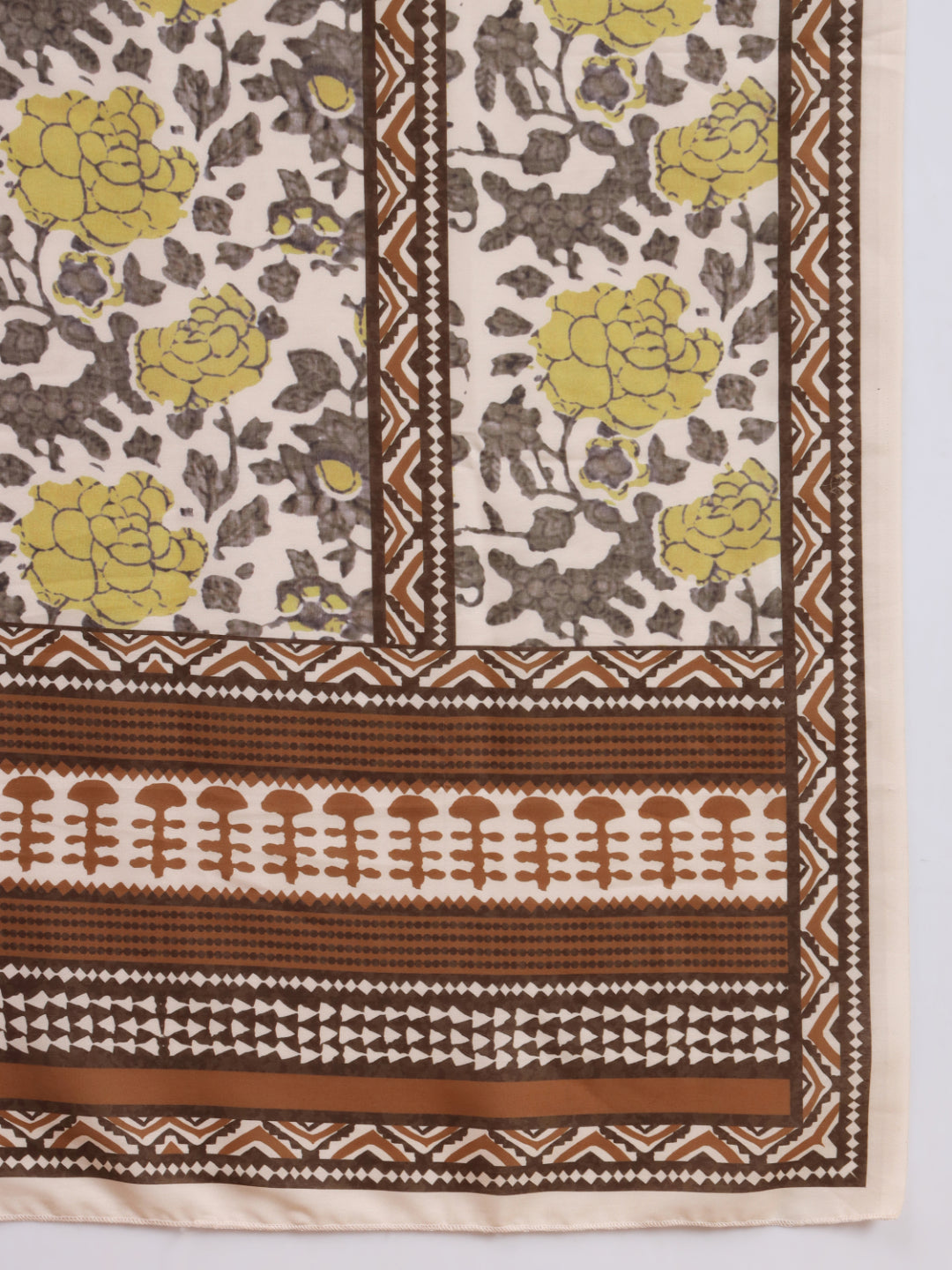 Mehndi Green A-Line Cotton Kurta Set