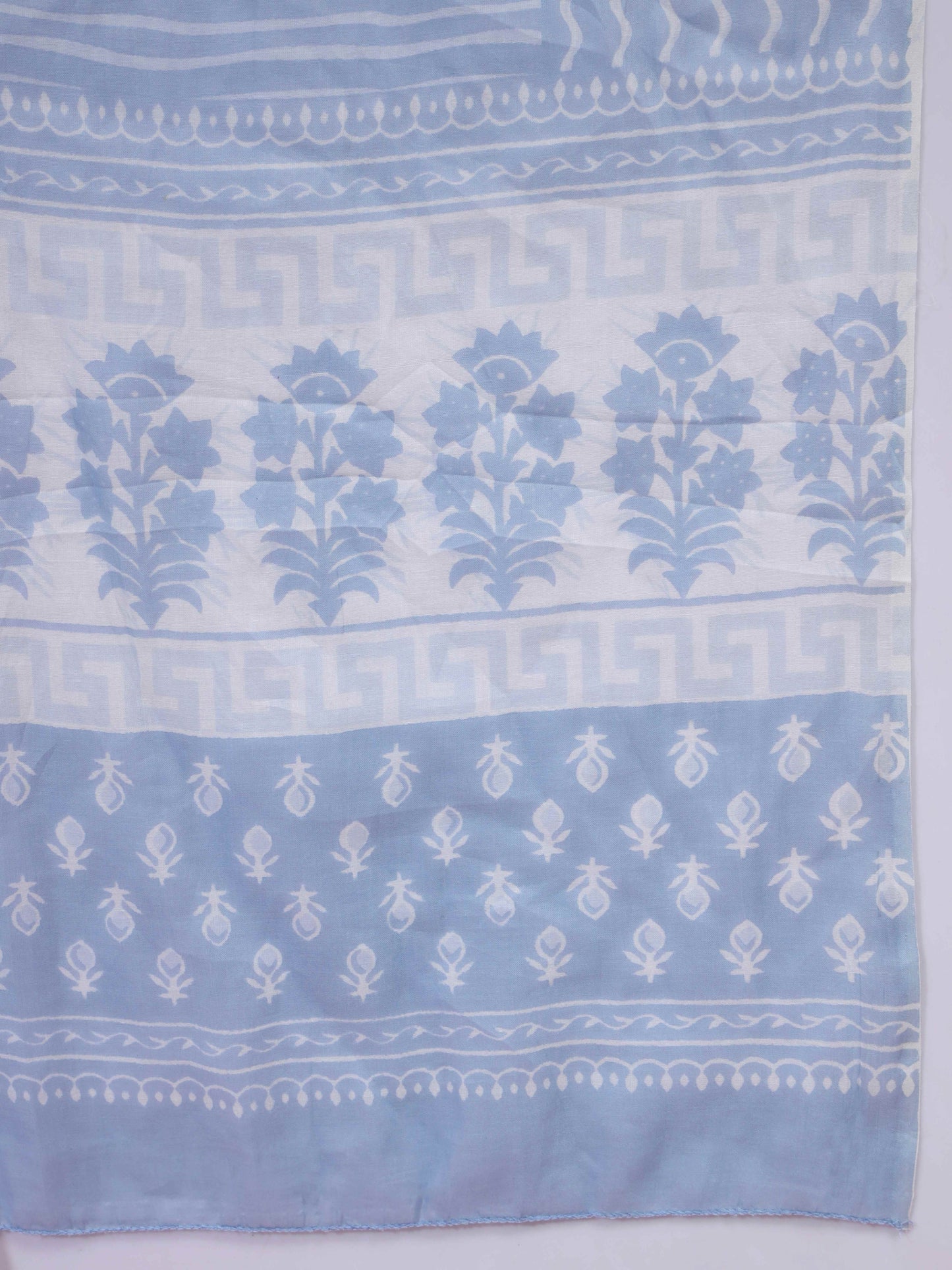 Sky blue Cotton Straight Kurta Set