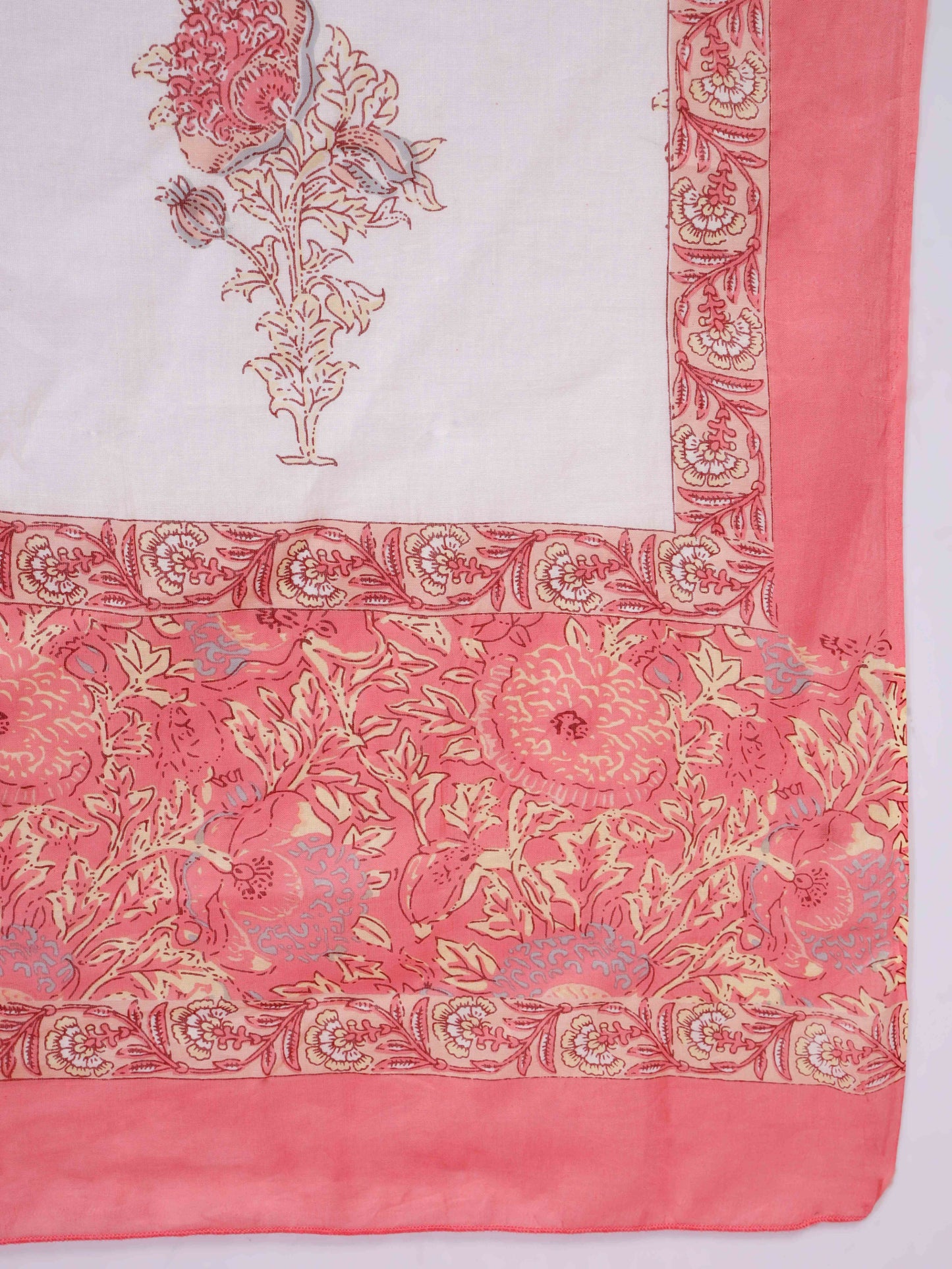 Pink Cotton Straight Kurta Set