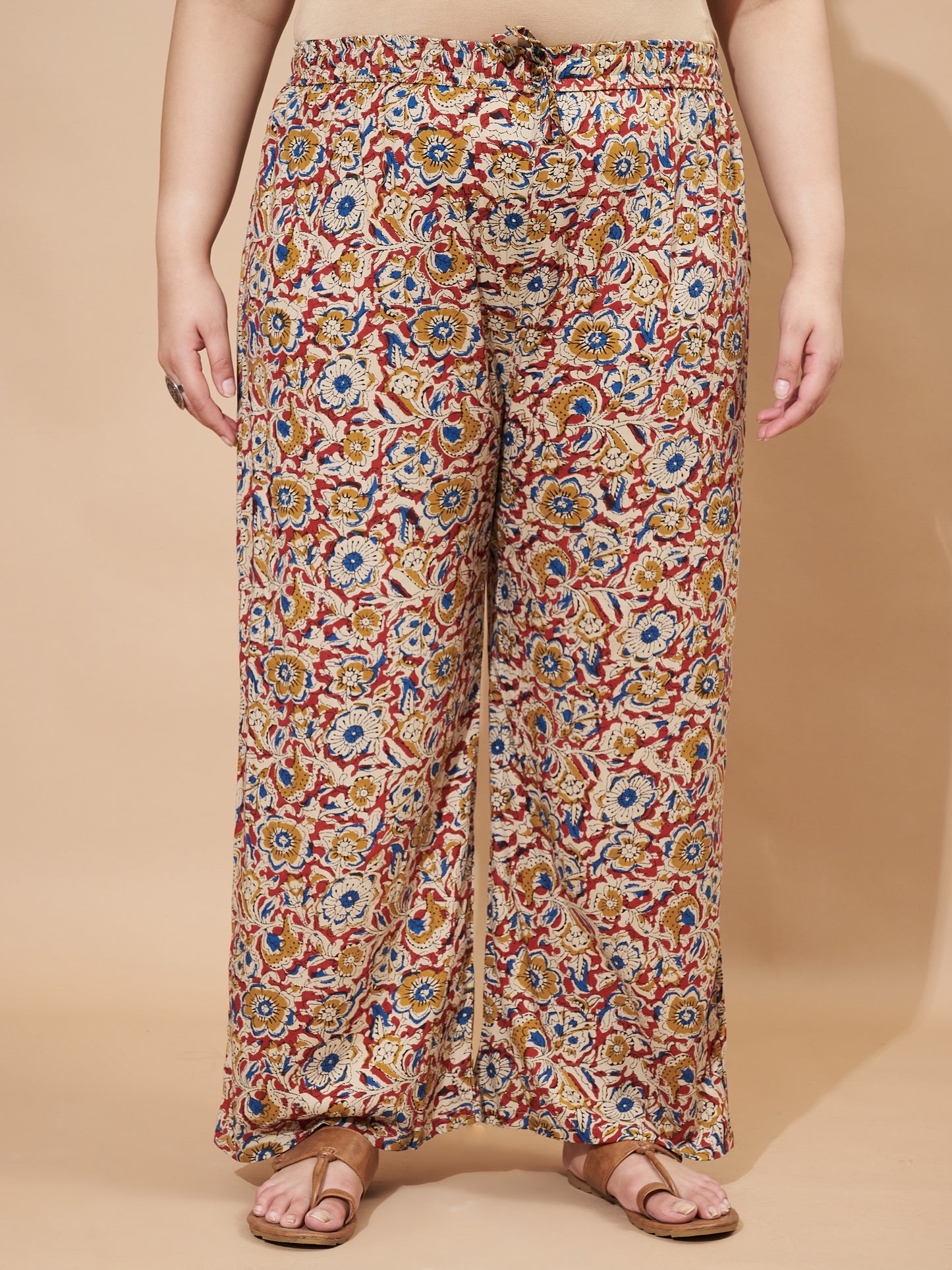 Maroon Rayon Floral Printed A-Line Co-Ord Set