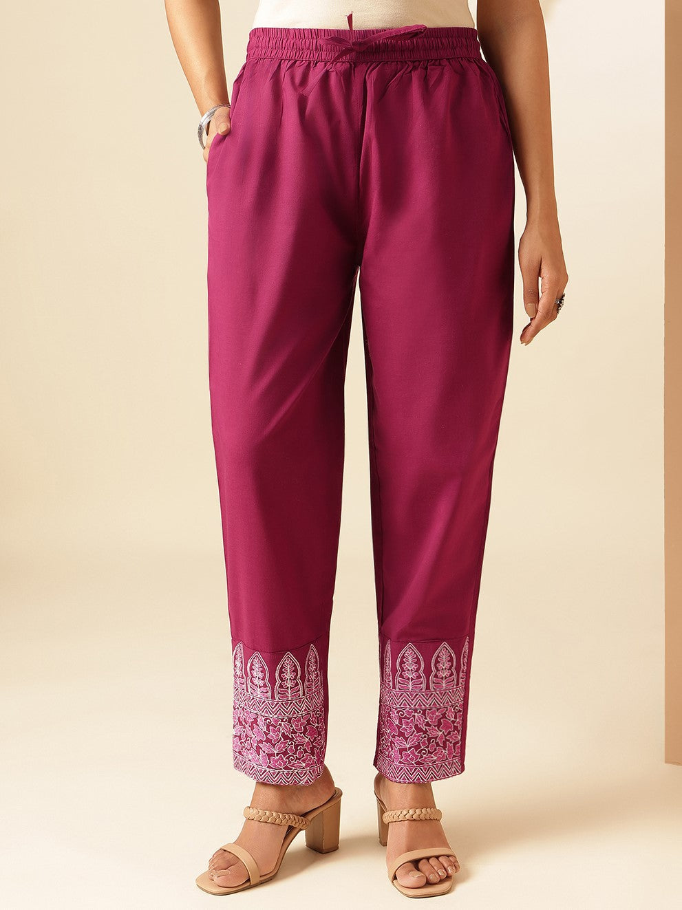 Pink Cotton Solid A-Line Co-Ord Set