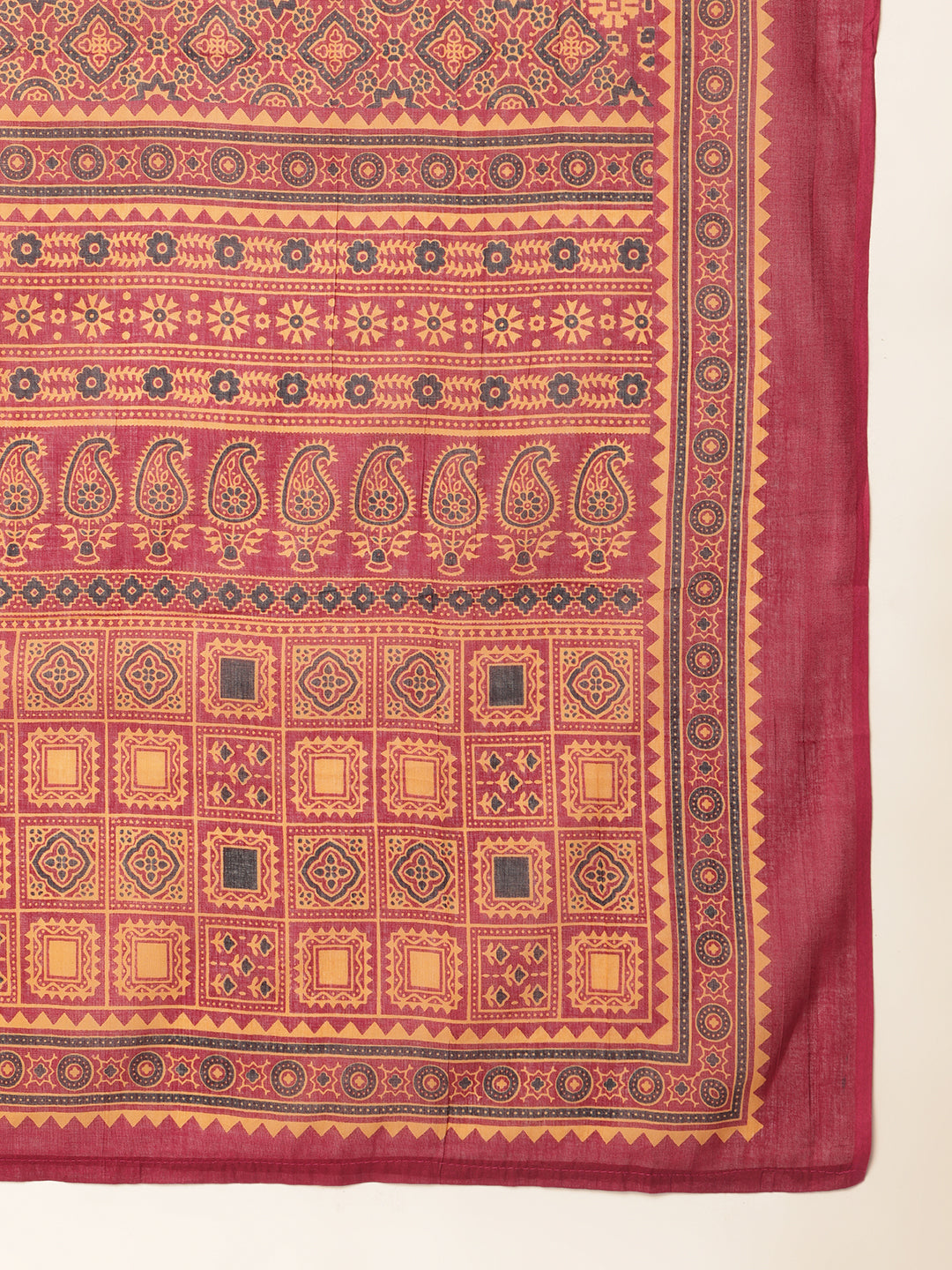 Magenta Cotton Solid Straight Kurta Set