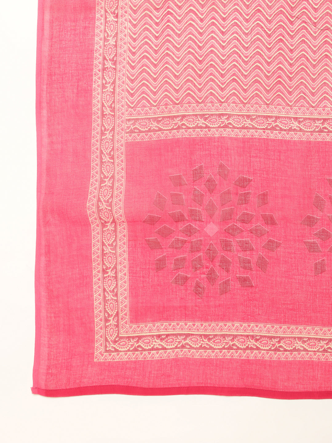 Pink Cotton Solid Straight Kurta Set