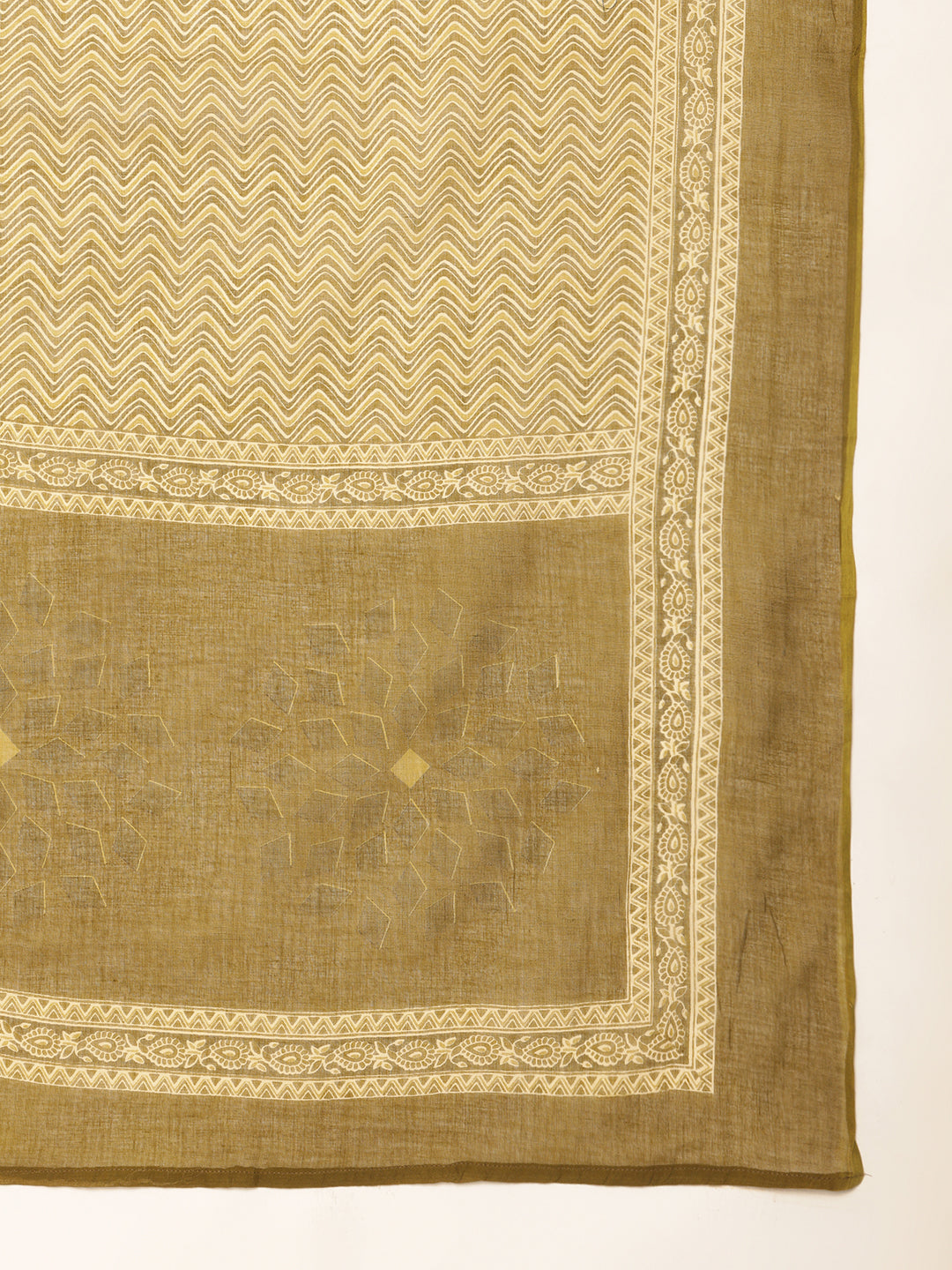 Mehendi Green Cotton Solid Straight Kurta Set