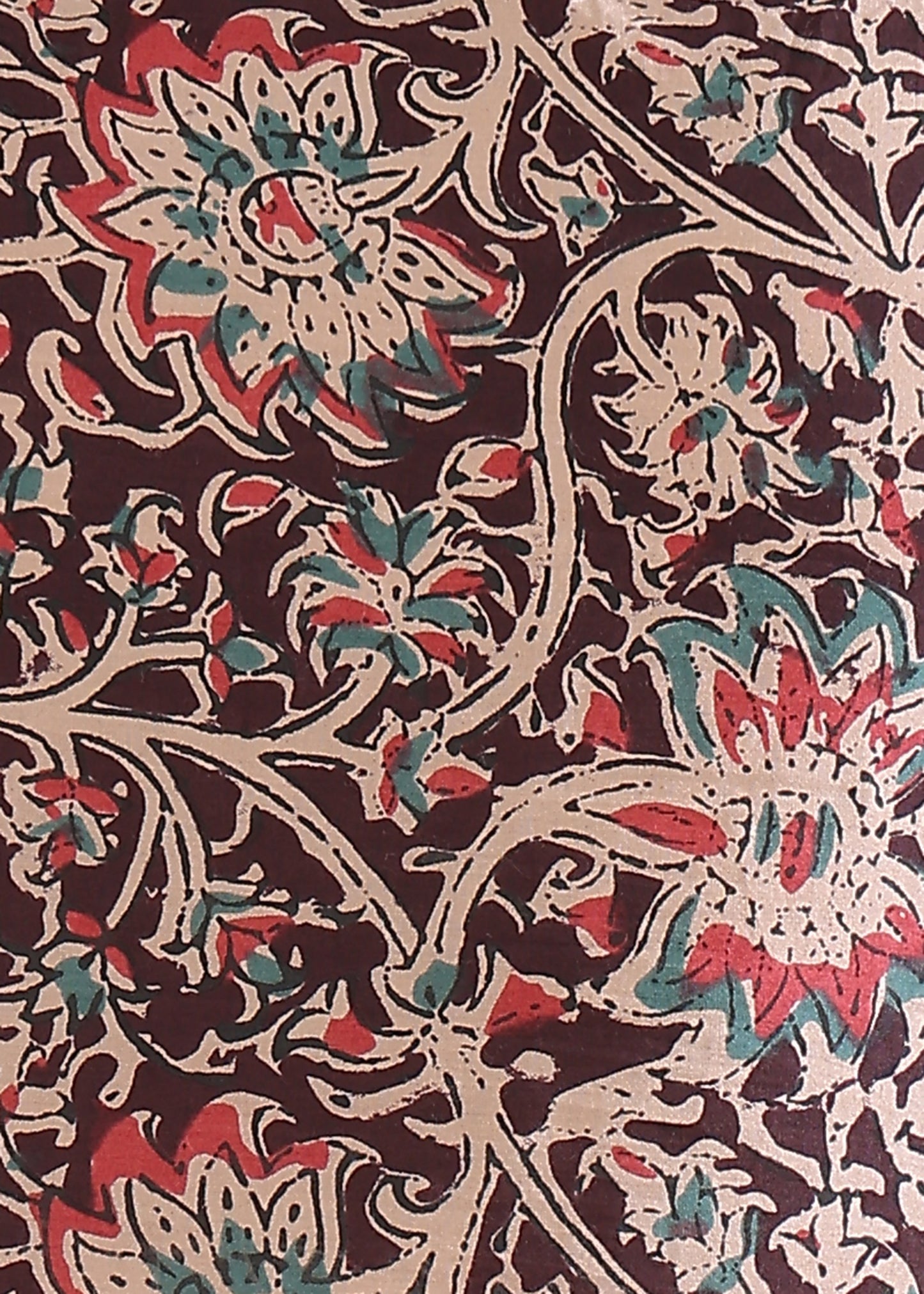 Brown Floral Print Straight Cotton Kurta