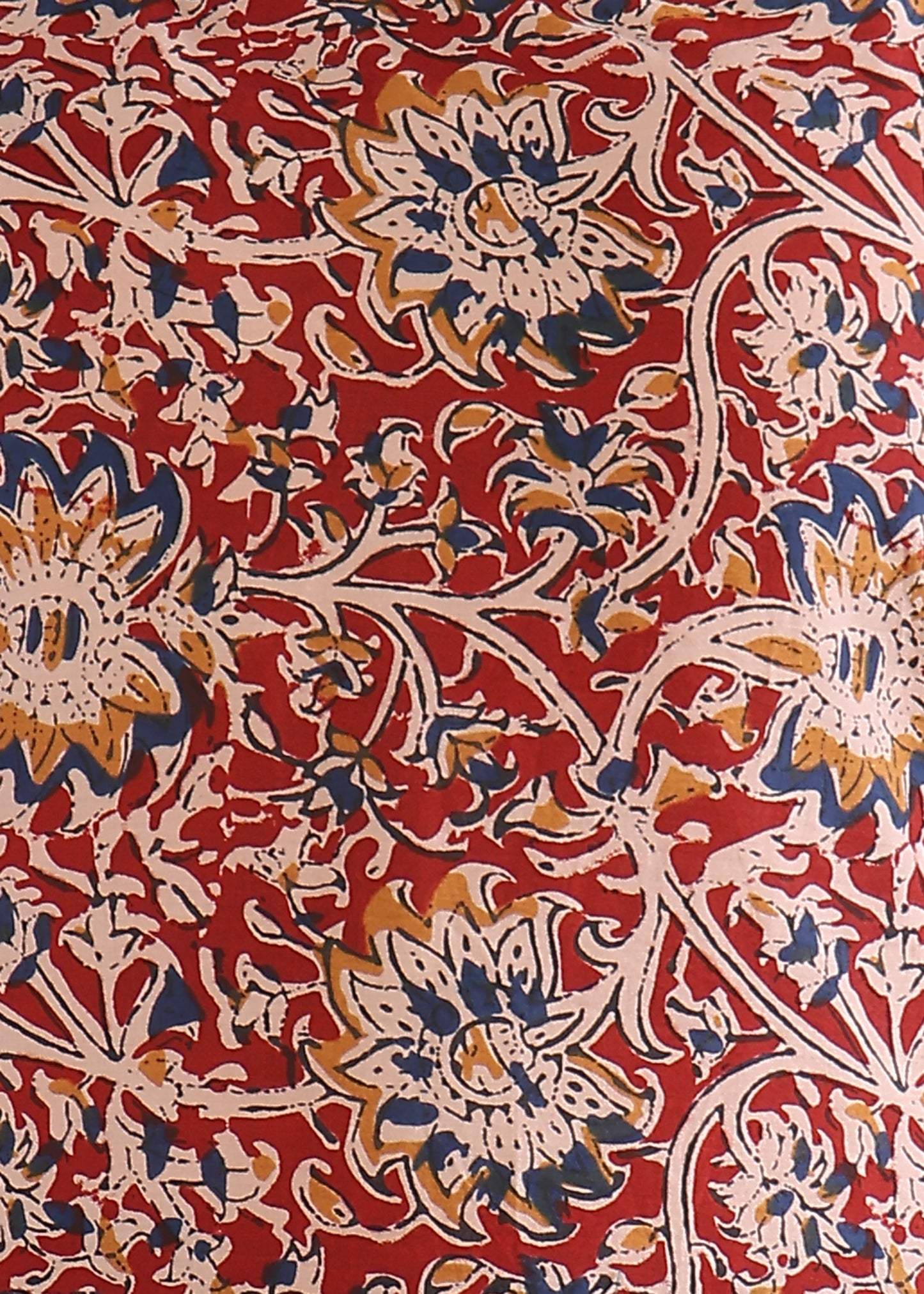 Maroon Floral Print Straight Cotton Kurta
