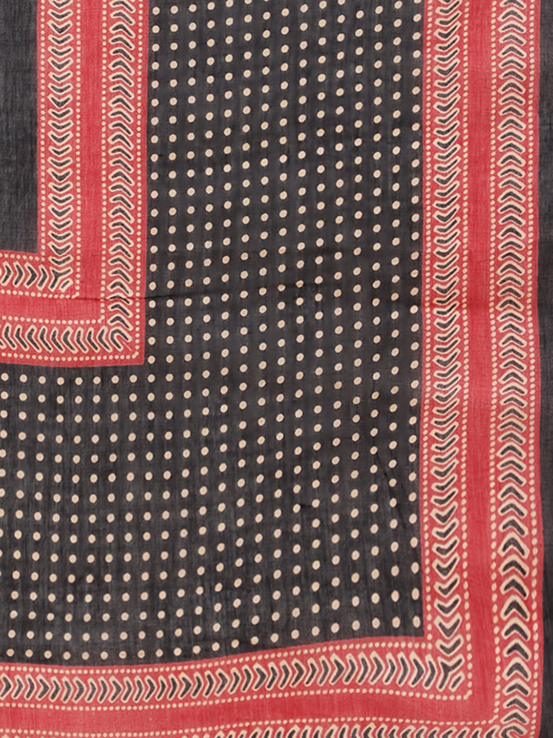 Black Animal Print Anarkali Cotton Stitched Kurta Set