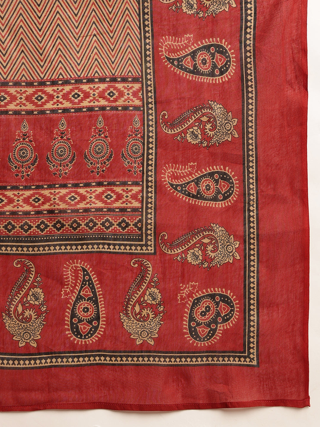 Maroon Solid Straight Cotton Stitched Kurta Set
