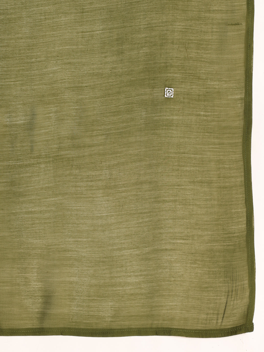 Mahendi Green Embroidered-Solid Fit & Flare Mul Chanderi Stitched Kurta, Pant With Dupatta