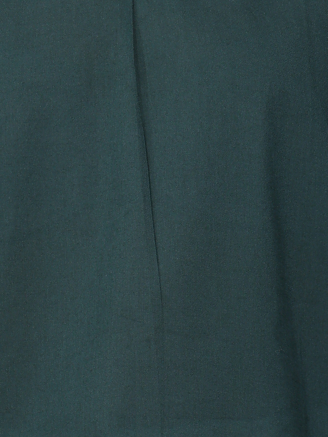 Green Solid Straight Cotton Stitched Top