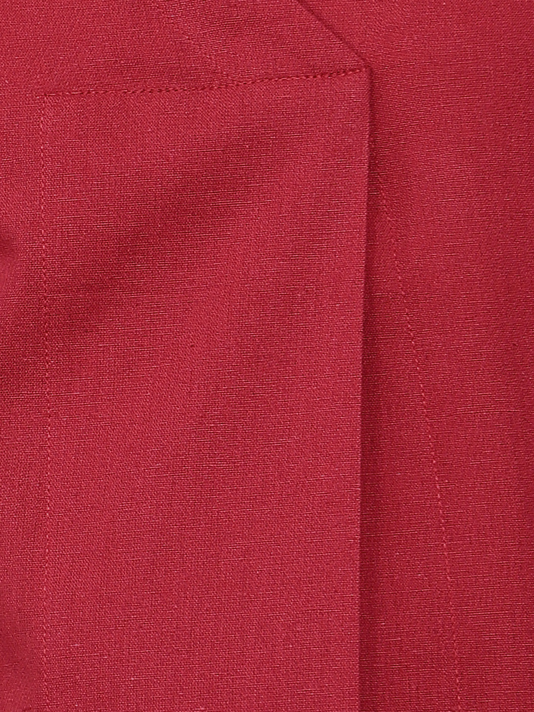 Maroon Solid Straight Cotton Flex Stitched Top