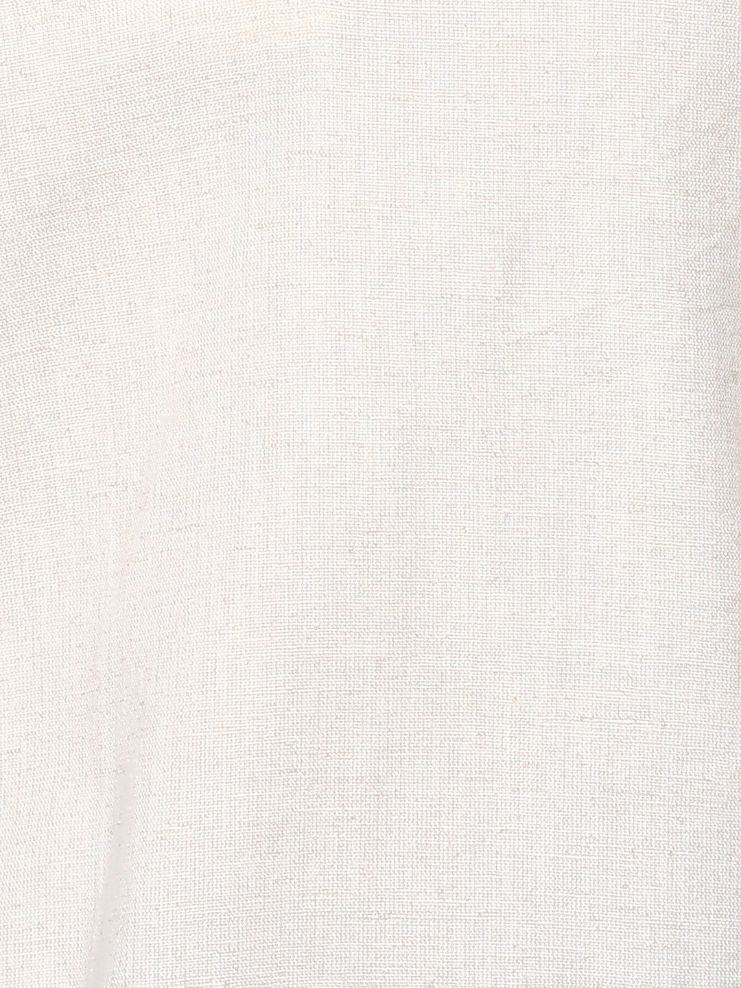 Off-White Solid Straight Cotton Flex Stitched Top