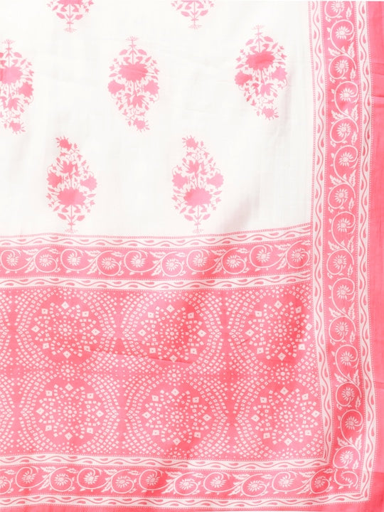 Light Pink Embroidered Straight Cotton Kurta Set