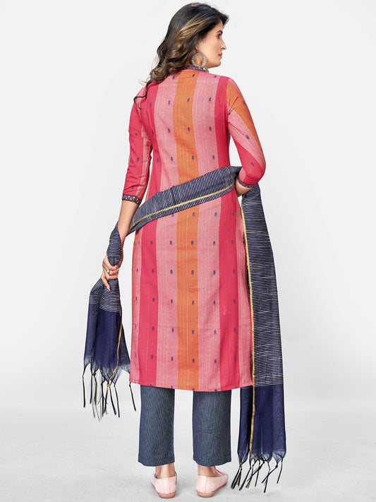Multicolor Printed Straight Cotton Kurta Set