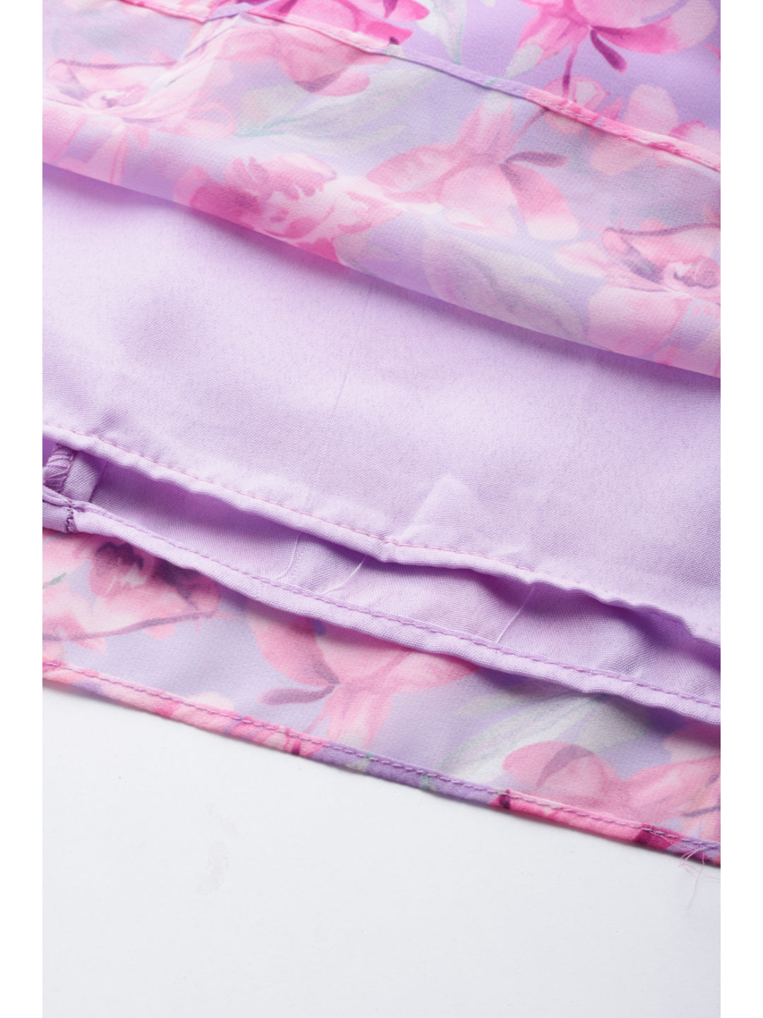 Lavender Anarkali Weightless Kurta With Belt