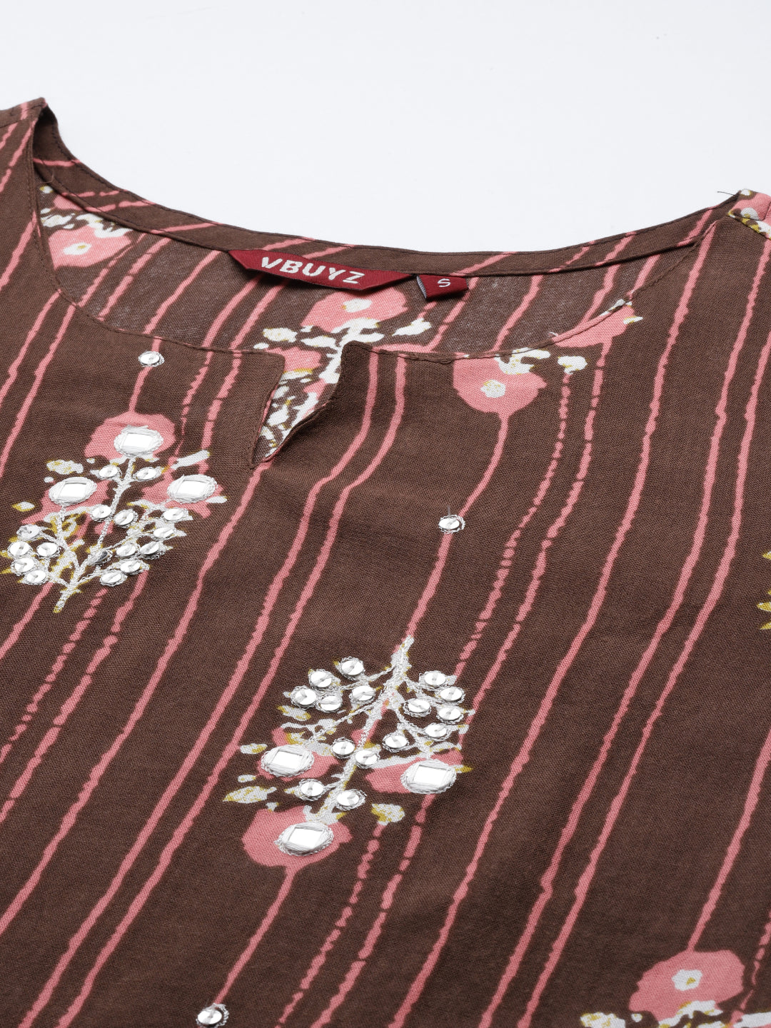 Brown Straight Rayon Kurta Set