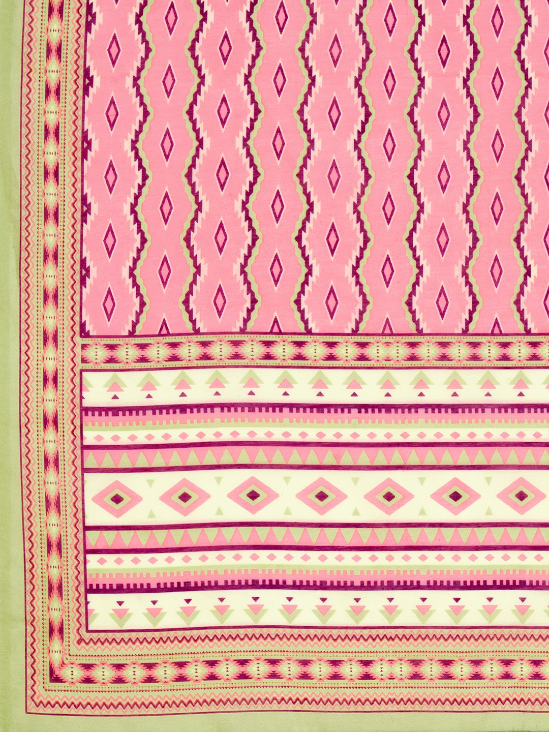 Pista Embroidered Straight Chinon Kurta Set