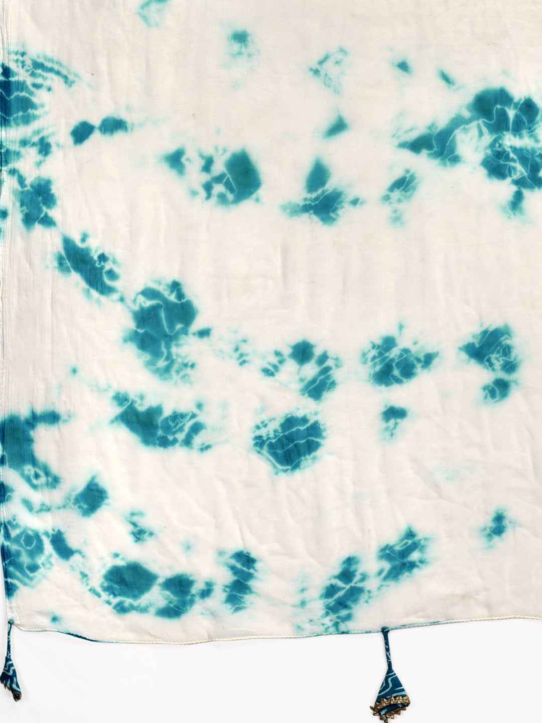 Sky Blue Sequience A-Line Cotton Kurta Set