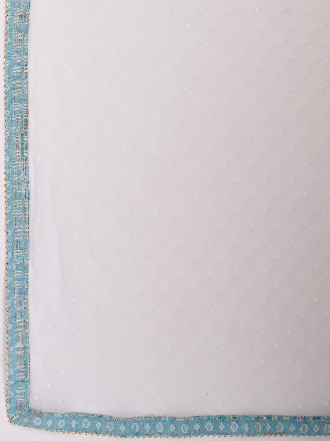 Sky Blue Printed Straight Cotton Kurta Set