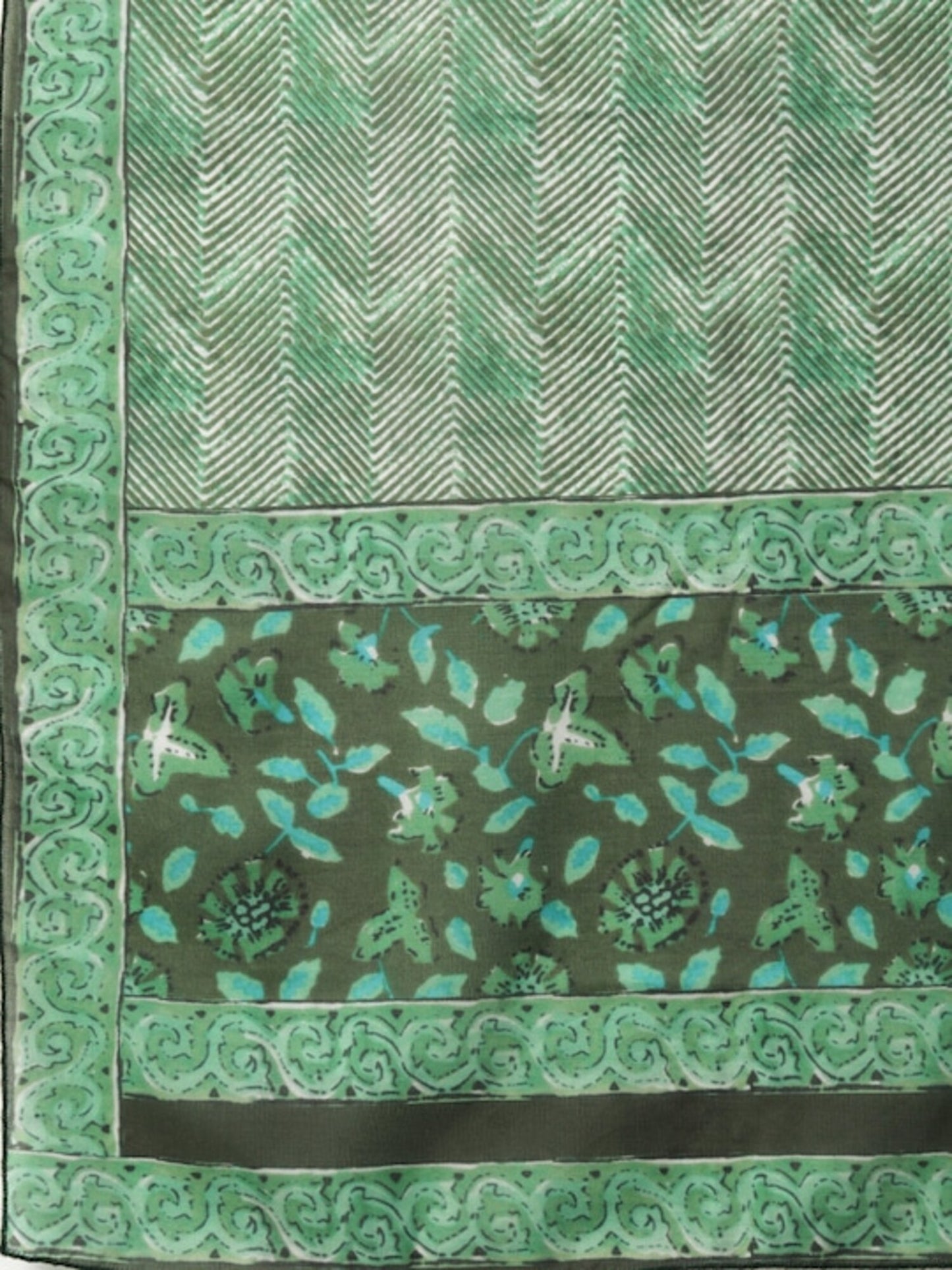 Green Straight Cotton Kurta Set