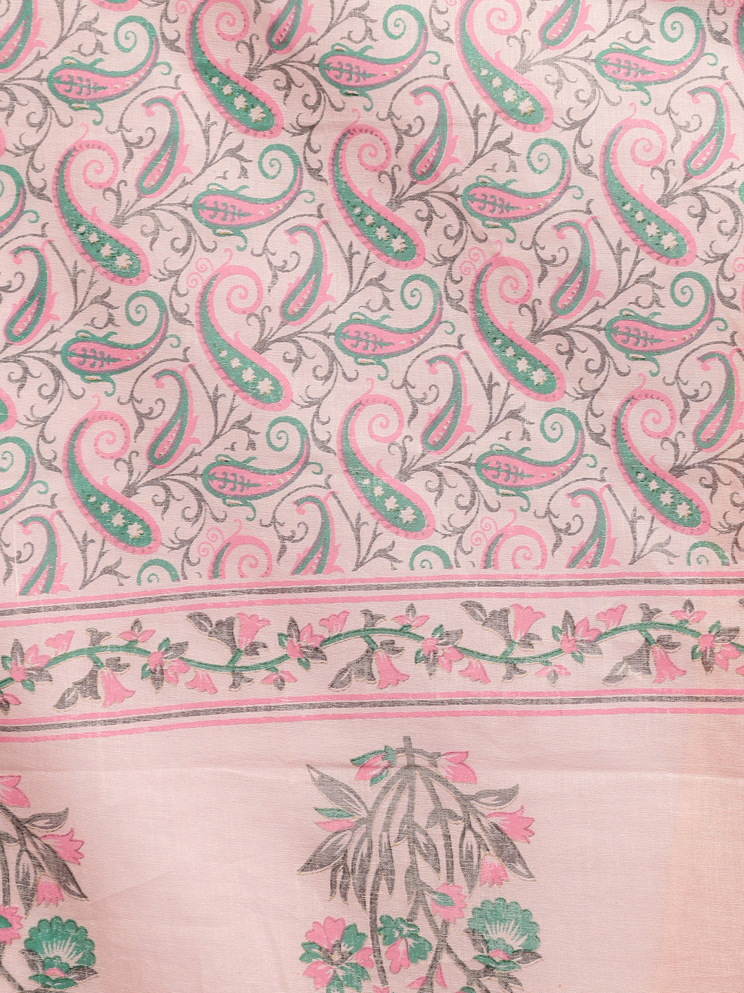 Peach Straight Cotton Kurta Set