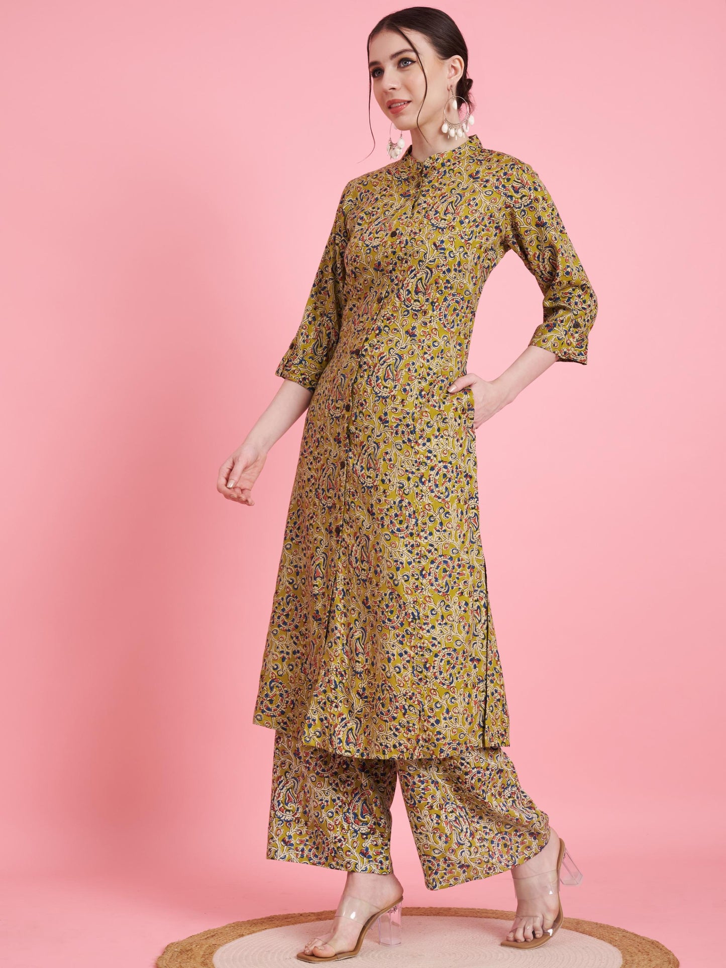 Mahendi Rayon Printed A-Line Co-Ord Set