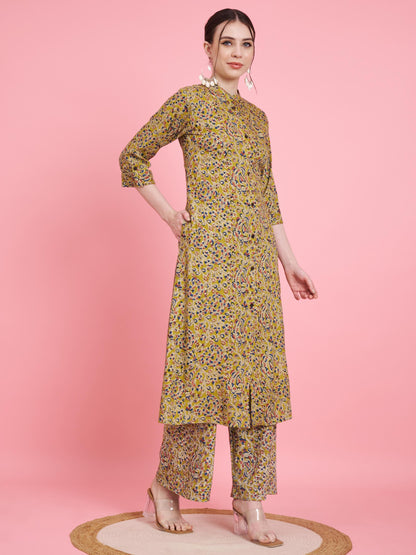 Mahendi Rayon Printed A-Line Co-Ord Set