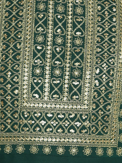 Green Embroidered Straight Rayon Kurta