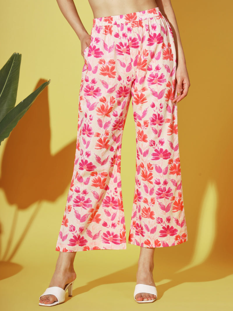 Pink Printed Cotton Co-ords