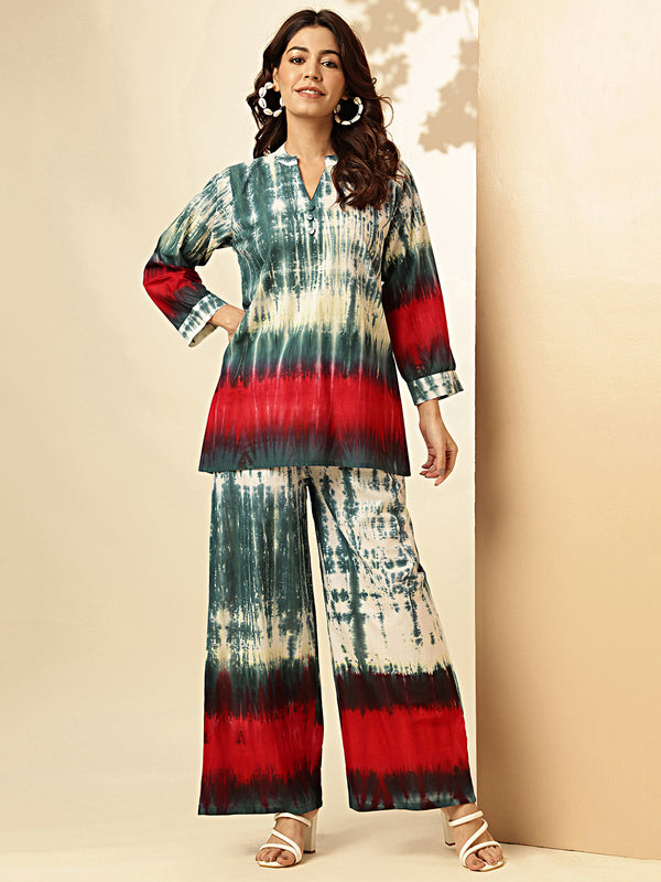 Multicolor Cotton Tie & Dye Co-Ord Set