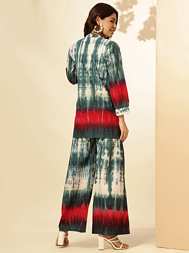 Multicolor Cotton Tie & Dye Co-Ord Set