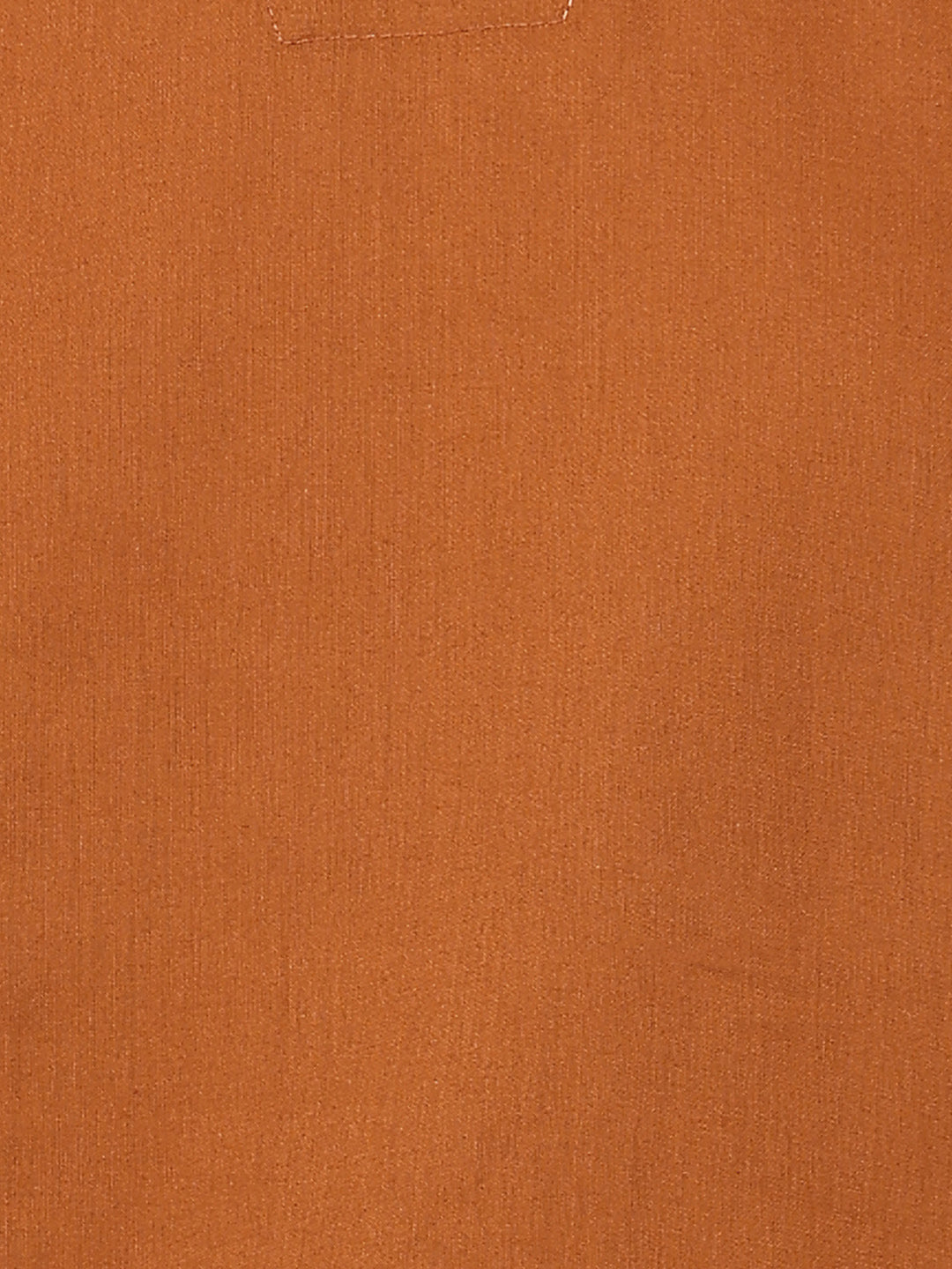 Rust Solid Straight Cotton Stitched Top