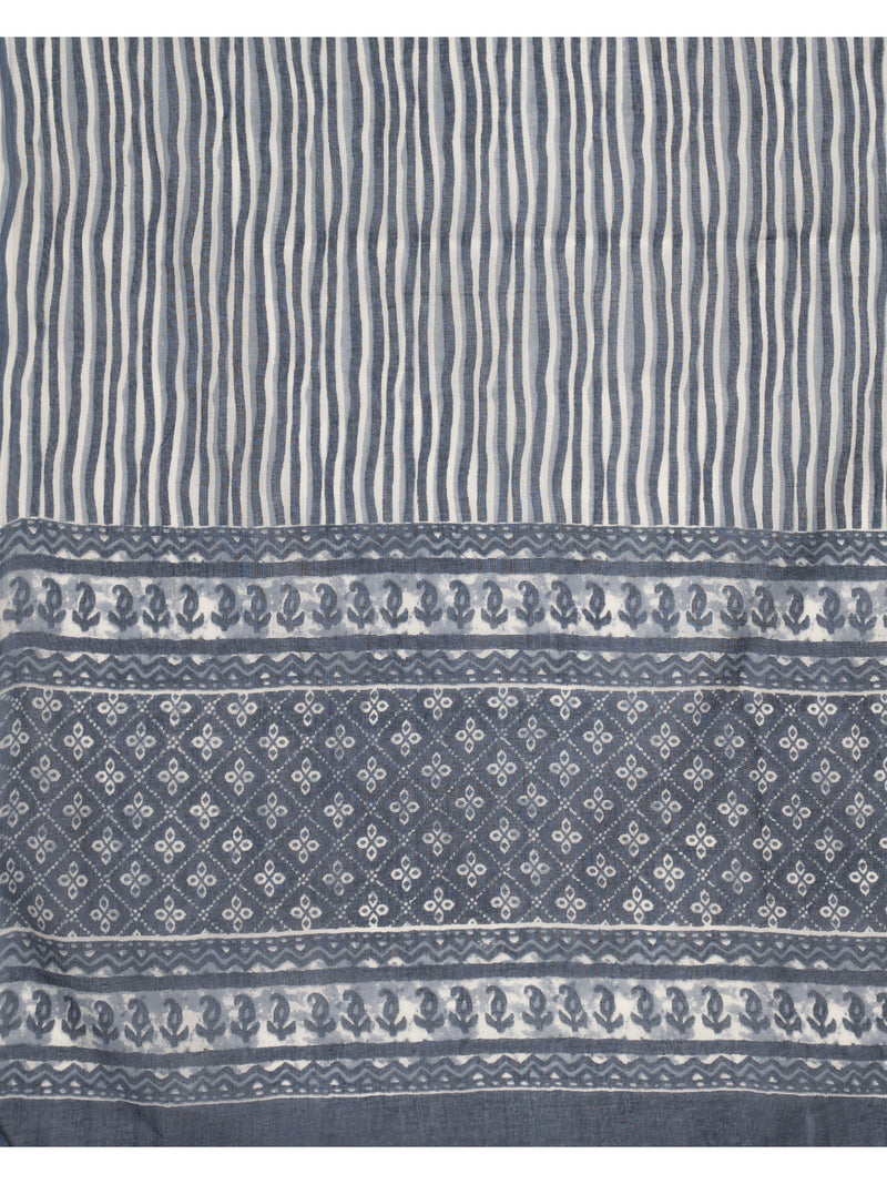 Grey Embroidered Straight Rayon Kurta Set
