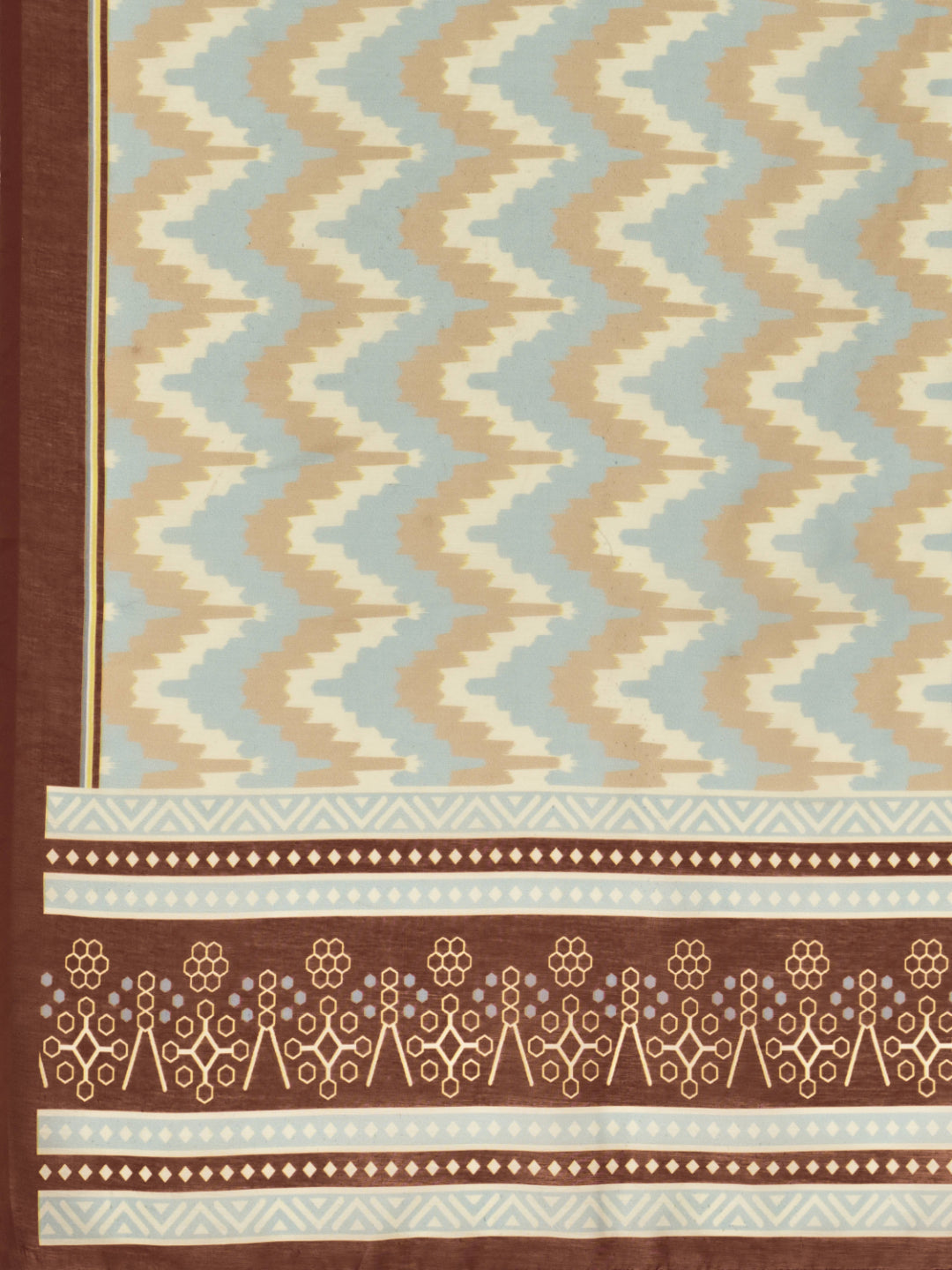 Brown Embroidered Straight Chinon Kurta Set