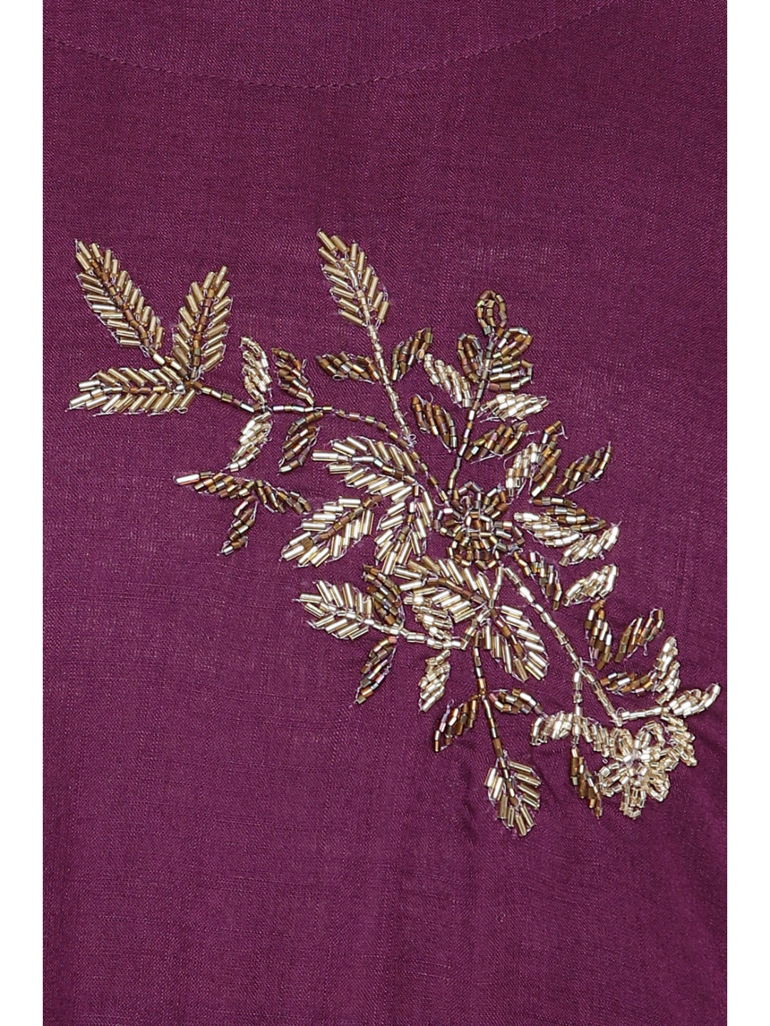 Purple Embroidered Anarkali Rayon Kurti