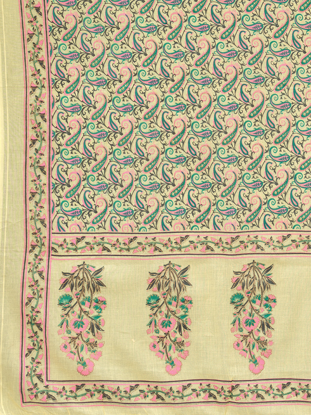 Yellow Embroidered Straight Cotton Kurta Set